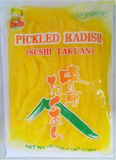 Pickled radish strip