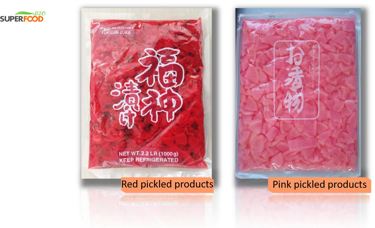 Red pickled products/Pink pickled products